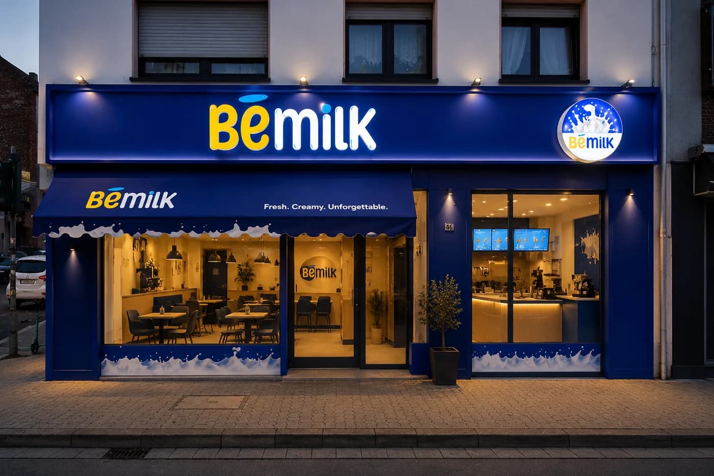 BeMilk-Filiale in Saarbrücken von außen